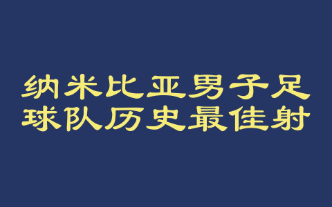 纳米比亚男子足球队历史最佳射手