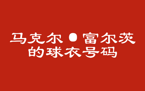 马克尔·富尔茨的球衣号码