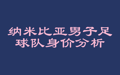 纳米比亚男子足球队身价分析