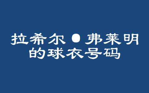 拉希尔·弗莱明的球衣号码