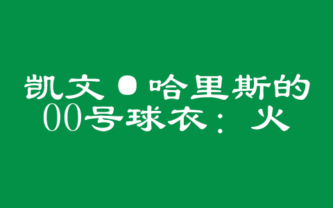 凯文·哈里斯的00号球衣：火箭队的新篇章
