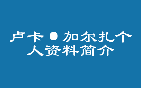 卢卡·加尔扎个人资料简介
