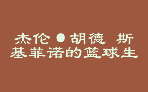 杰伦·胡德-斯基菲诺的篮球生涯