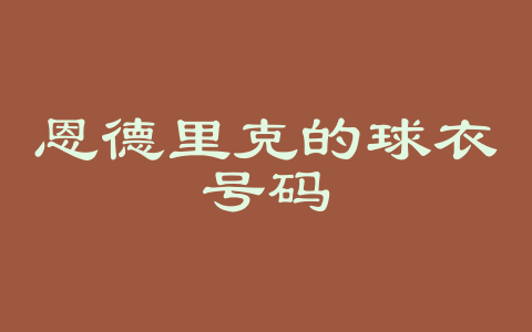 恩德里克的球衣号码