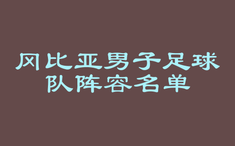 冈比亚男子足球队阵容名单